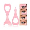 HOSAILY 3 in 1 Mascara Guard Mermaid Silicone Mascara Shield Applicator Eye Lash Eyeshadow Eyeliner Auxiliary Tool Reusable Detachable Multi-Purpose Lazy Quick Eye Makeup Tool with Eyelash Comb-Pink