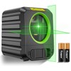 Huepar B011G Green Laser Marker, 2-Line Cross-Line Laser, Automatic Correction,