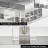 Ship in USA,31" Modern Chrome 5-Light LED Vanity Light,Square Acrylic