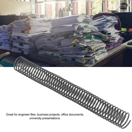 30PCS Black Spiral Binding Coils, 29MM PVC Plastic 4:1 Ratio for 260 Sheets A4 Paper 360° Rotatable Coil Binding Spine for Office Home Use for Engineers Projects Documents Presentations
