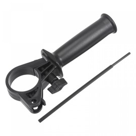 sourcing map Plastic Adjustable Side Front Auxiliary Hammer Handle for 13A Impact Drill, 41-44mm Clamping Range with Scale Depth Ruler