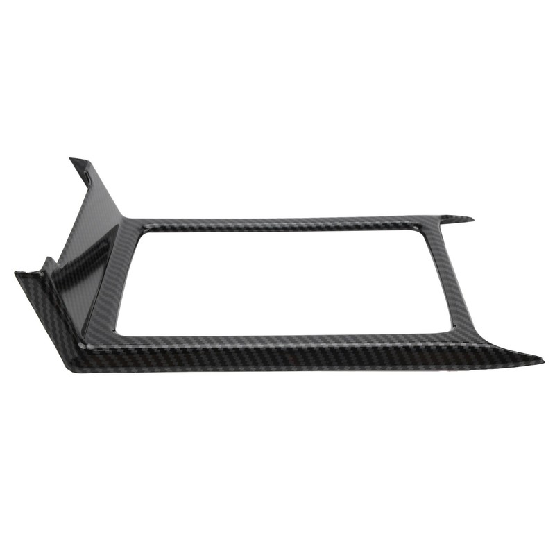 Central Console Water Cup Holder Trim Frame Carbon Fiber Style