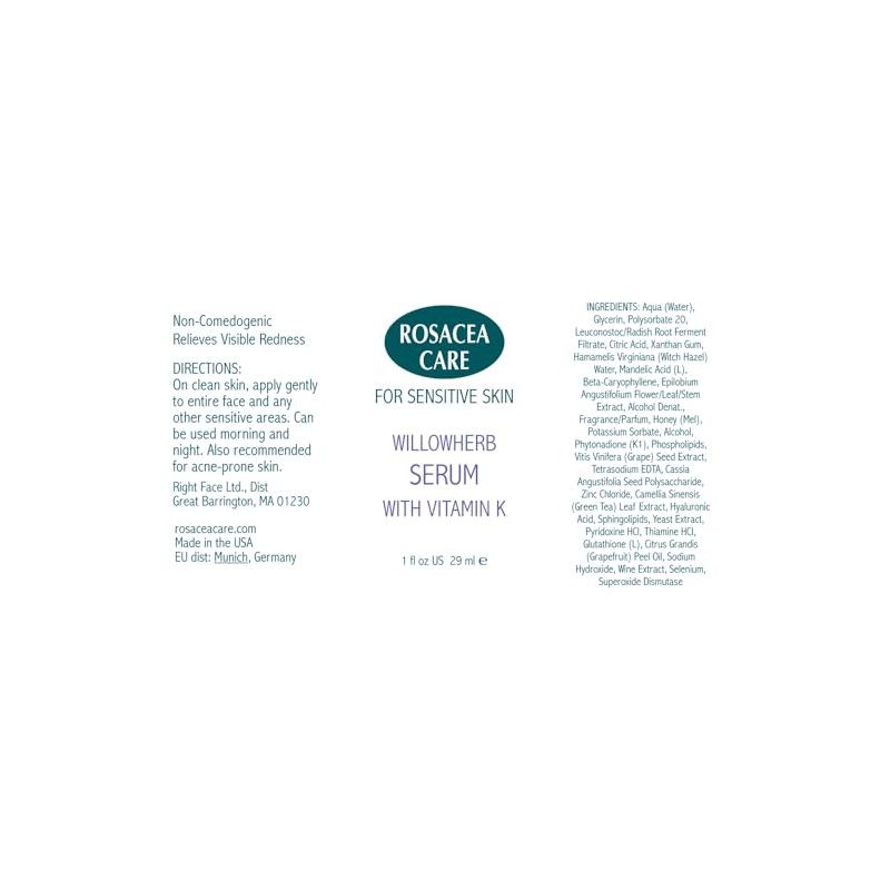 Rosacea Care Serum - reduces visible redness, soothes and calms