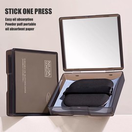 WHYCNJL 300 Pieces Face Blotting Paper Powder Puff Box Set Blotting Paper for Oily Skin Care Blotting Papers Natural Oil Absorbent Sheets Oil Blotting Paper Face Blotting Papers