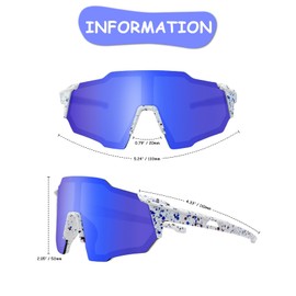 TTOAOKE Kids Sunglasses Youth Baseball Glasses for Sports & Cycling Lightweight Anti-Glare Softball Goggles for Boys & Girls (WF002)