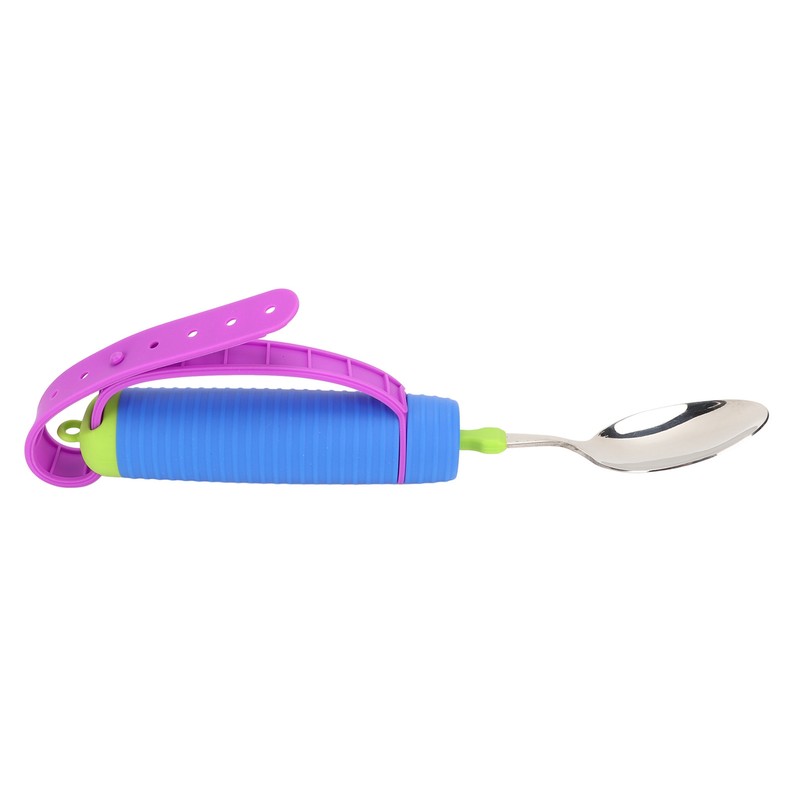 Auxiliary Spoon 360° Flexible Rotation Head Safe Practical Eating Spoon