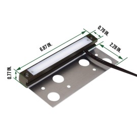 GKOLED Hardscape Light with Frosted Lens, Paver Wall Light, 6.8 Inches Long, Integrated 4W 2700K LED Light Source, LED Step Light, Solid Powder Coated Die-cast Aluminum Housing, 12V AC/DC, UL Listed