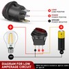 Nilight 5Pcs Waterproof Round Rocker Toggle Red LED Switch 12V