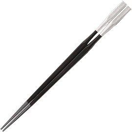 Fukui Craft Chopsticks PBT Resin Coated Chopsticks, Made in Japan, Dishwasher Safe, Pestle-Shaped Takushima Chopsticks Silver, 8.9 inches (22.5 cm), Made in Japan