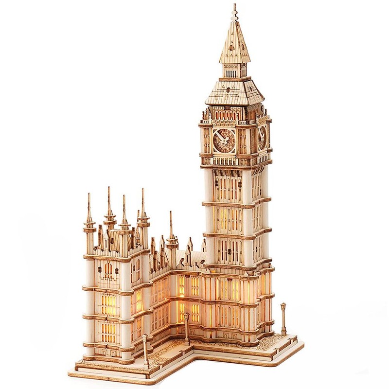 3D Wooden Puzzles Bridge and Clock Tower Craft Model Kits