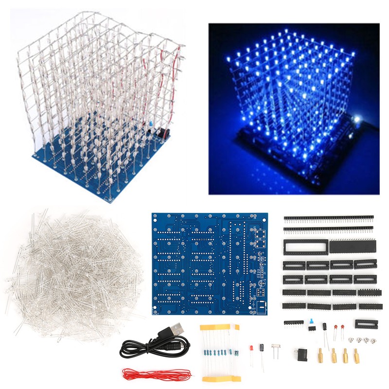 3D LED Light Squared Kit 8 x 8 x 8