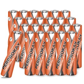 perprokay AAA Batteries 24 Pack 1.5V LR03 Triple A Alkaline Batteries【Lasting Power| Leakproof| 10 Years Shelf Life| Non-Rechargeable】 for Household Office and More