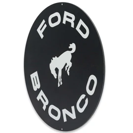 Ford Bronco Round Metal Sign - Vintage Bronco Sign for Garage, Shop or Man Cave