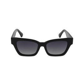 Zealous Fabby Polarized Sunglasses for Men and Women | Stylish UV400 Protection | Lightweight Acetate Frame (Black with Black Lens)