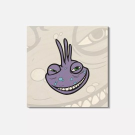 Unbranded Monsters Inc Cartoon Randall Boggs Face 4'' X 4'' Square Wooden Coaster