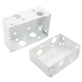 Hordion 6PCS Blind Brackets 2 Inch Box Mounting Bracket for Window Blinds Headrail Holder Bracket, White