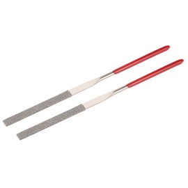 uxcell 2pcs Flat Diamond Needles File 3mm x 140mm 150 Grit for Metal Glass Wood Stone Grinding Polishing Engraving