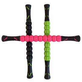 Amigreen 근육 이완 피트니스 마사지 스틱 스포츠 스트레인 근막 림프 롤러 [02 내추럴 블랙] Muscle Relaxation Fitness Massage Stick Sports Strain Fascia Lymph Roller [02 Natural Black]