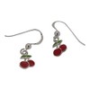 Touch Jewellery 925 Sterling Silver Cherry Design Drop Earrings with