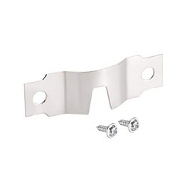 sourcing map Picture Hanger Plate - U Type Hook for Frames with Screws Silver 48 mm x 15 mm x 0.7 mm Pack of 20
