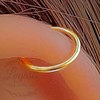 Gold Helix Hoop - Handmade 8mm Hoop - Hypoallergenic Dainty