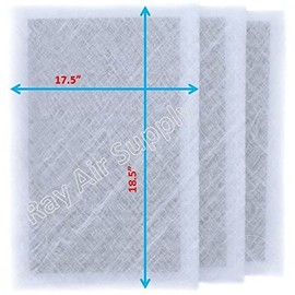 RAYAIR SUPPLY 20x20 PureAiRx Air Cleaner Replacement Filter Pads 20x20 Refills (3 Pack) White
