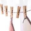 20pcs/set Bamboo Clothespins Natural Wooden Clothespins Durable Hanging Clips for