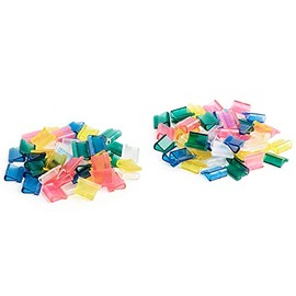 OfficeGoods No Slip Clip Refills - Binds Up to 50 Pages - Reusable - Works with No Slip Clip Dispenser - 50 ct Box Each Small & Large - 100 ct Total - Multicolor