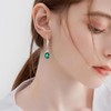 SEIYANG May Birthstone Earrings for Women Emerald Earrings Teardrop Dangle