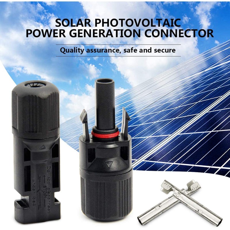 JUTOSU Solar Panel Cable Connector MC4 Connector Male / Female