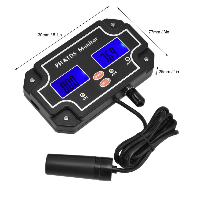 PH TDS Monitor LCD Digital Multifunctional Water Quality Analysis Tester