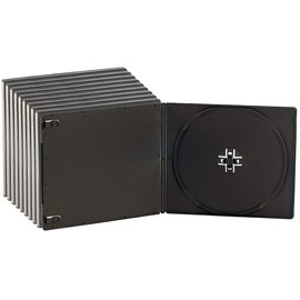 CD Slim Soft Boxes in pack of 10, 7 mm, Black