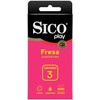Sico Play, Condón de látex texturizado sabor fresa 3 piezas