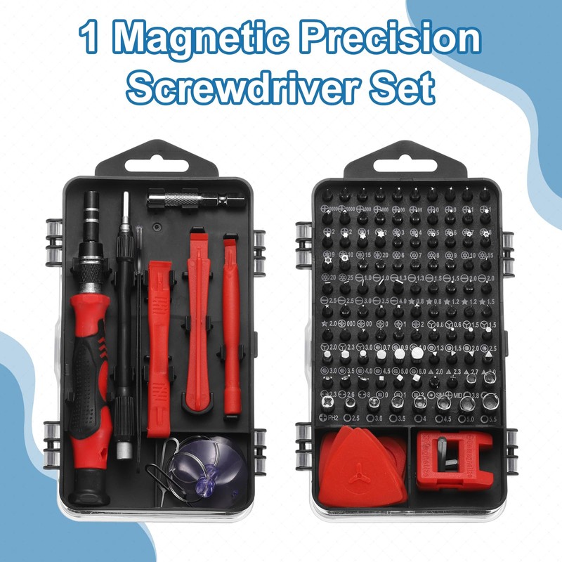 sourcing map 140 in 1 Magnetic Precision Screwdriver Set Electronics
