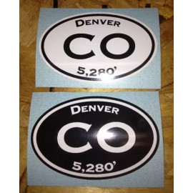 Colorado Denver 5280 CO oval sticker decal ski snowboard bike 2 for 1