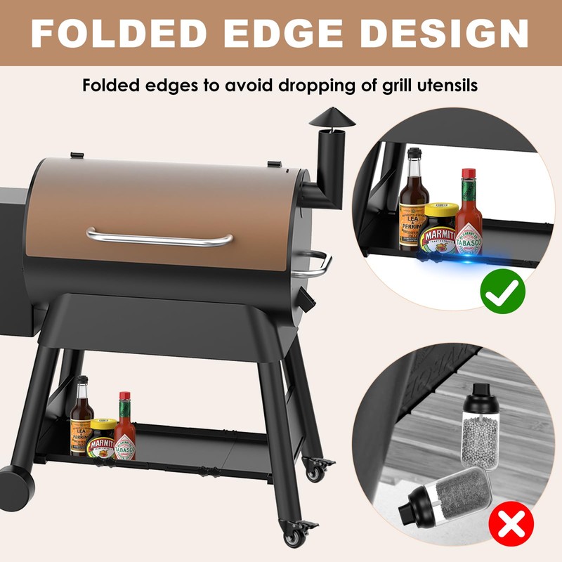 Adjustable Grill Bottom Shelf for Traeger Pro 34, Pro 780
