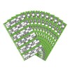 Jumbo Bingo Ticket Singles, 6 to View Pad, Green