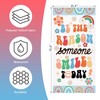 Bolisom Boho Rainbow Classroom Front Door Cover Decorations, Back to