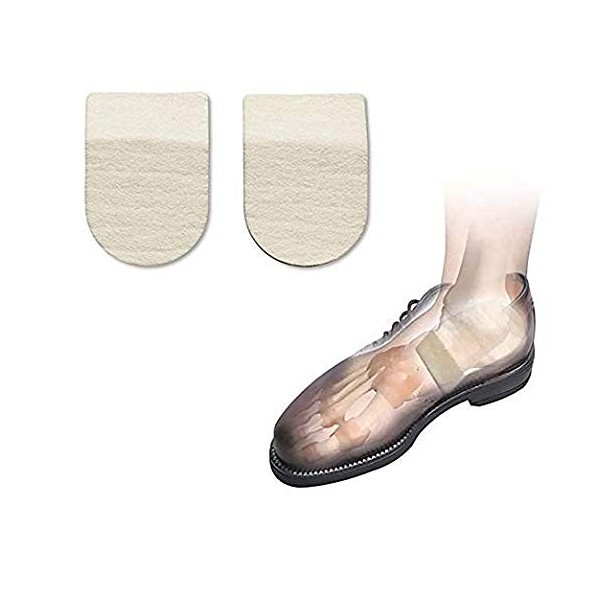 Heel Lifts for Women and Men, Stick-on Heel Pad for Plantar Fasciitis - Heel Spur Inserts for Plantar Fasciitis and Other Heel Pain, Heel Cushions for Shoes, 2.5 x 1/2” - Heel Lifts by Hapad (1 Pair)