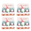4pcs Chair Covers Soft Elastic Stretch Santa Claus Pattern Dining