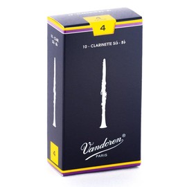 Vandoren CR101 BB Traditional Clarinet Reeds, Strength 1, Box of 10