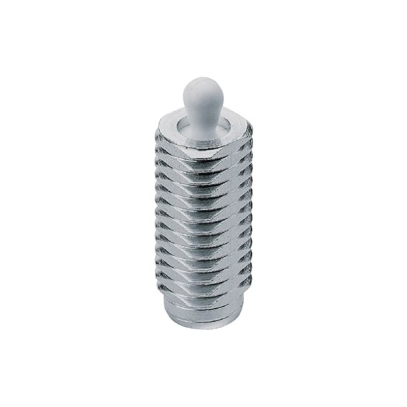 HALDER 22150.0380 Steel Spring Loaded Pressure Pin Male Screw, Plastic,