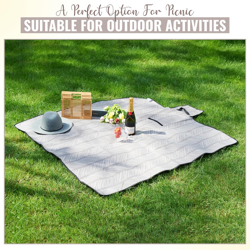 iN Waterproof Picnic Blanket - Picnic Blanket With Waterproof Backing