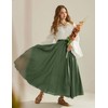 Scarlet Darkness Women Casual Maxi Skirt Flowy Bohemian Renaissance Long