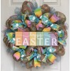 What A Mesh by Diana Happy Easter Pastel Wreath Handmade