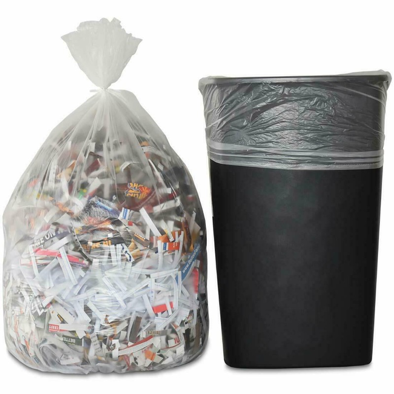 CCLINERS 7-10 Gallon Clear Garbage Bag Recycling Trash Bags, 100