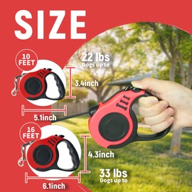 LIEVUIKEN Retractable Dog Leash Automatic Telescopic Tractor Dog Rope, Pet Rope 10/16 FT Durable and Convenient, with Non-Slip Handle, Suitable for Small and Medium-Sized Dogs