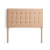 LUCID Upholstered Rectangle Square Tufting headboard, Queen, Beige