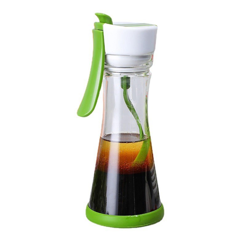 Qianly Manual Stirring Bottle Salad Dressing Shaker Bottle Dishwasher Safe