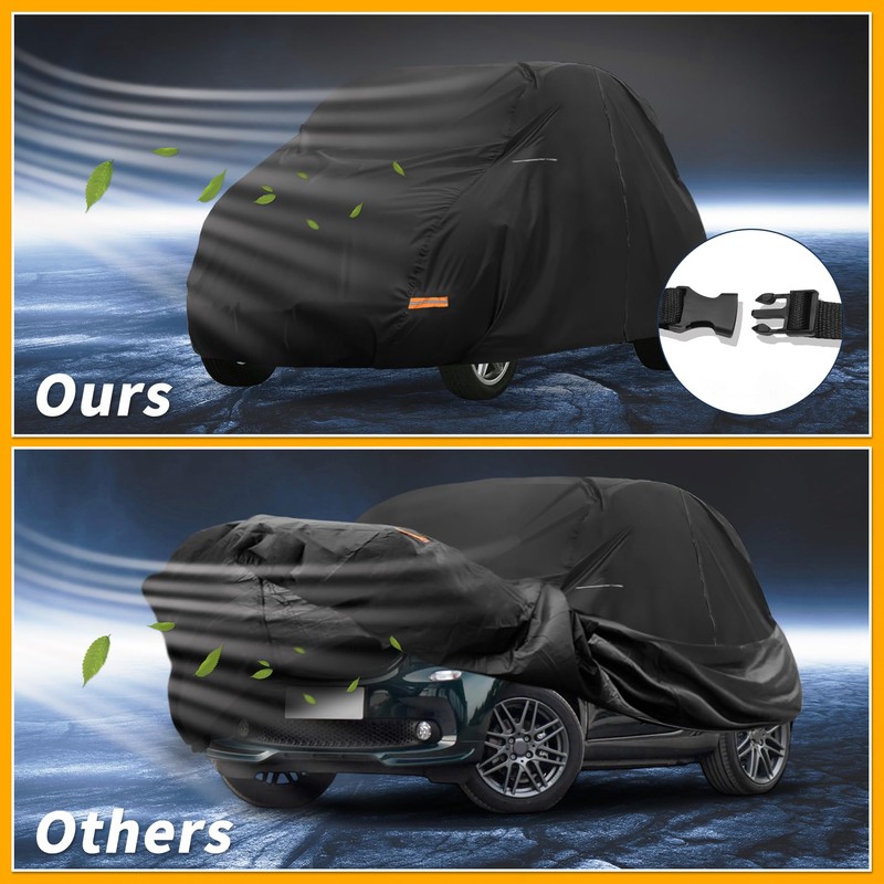 Partuto Car Cover Waterproof All Weather 210D-PU, UV Sun Rain